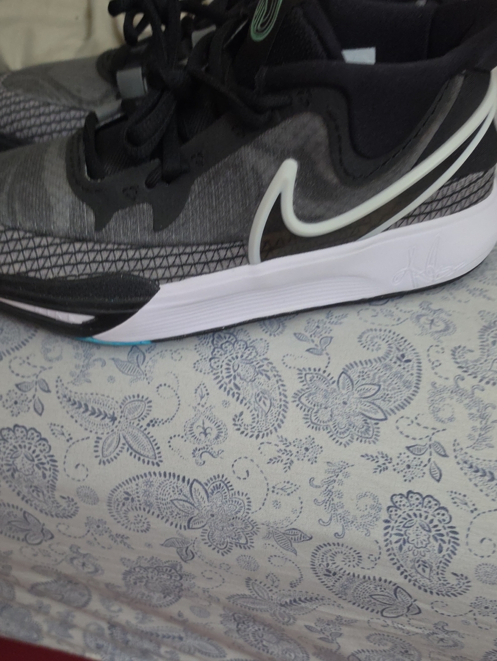 Nike Black and Gray Training Sneakers with White Swoosh